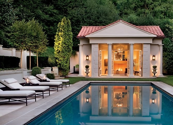 Pool House with Columns_Design Elements Blog
