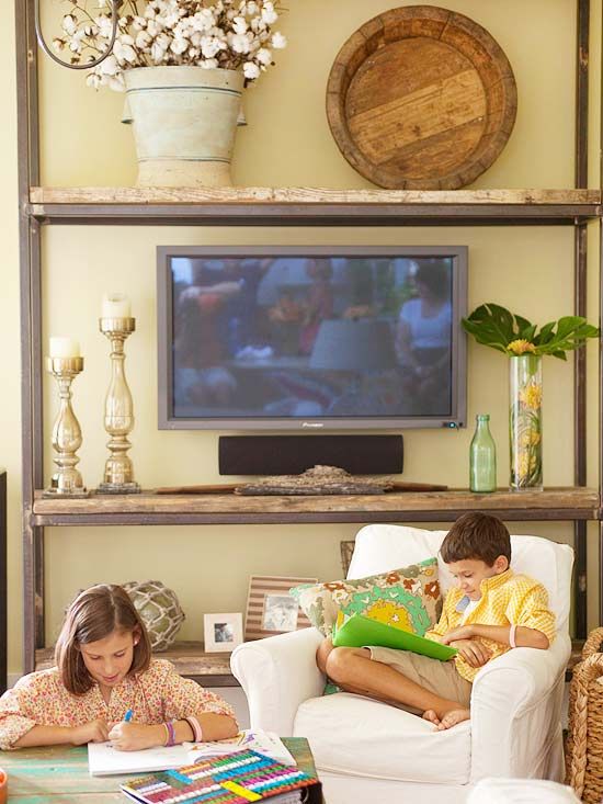 TV on a shelf_Better Homes and Gardens