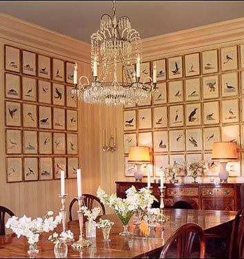 A very gorgeous gallery wall in dining room via Mark D SIkes