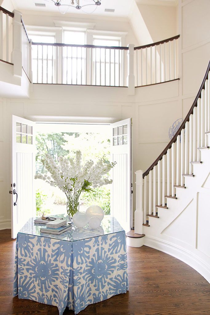 Blue and white entry by Amanda Nisbit via Sotheby's Realty