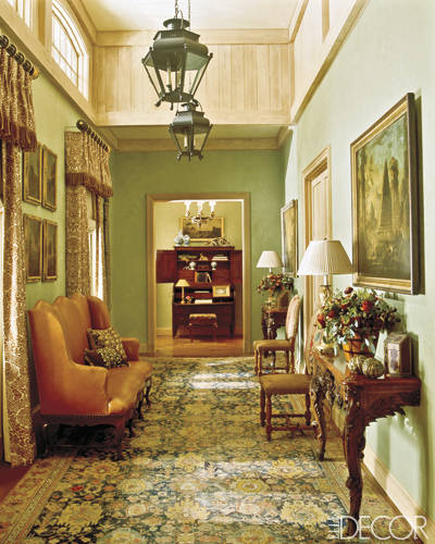 Green Hallway in Charlotte Moss' ASpen Home