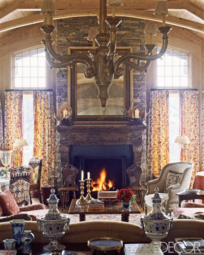 Living Room in Charlotte Moss' Aspen House
