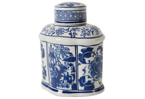 One Kings Lane Blue and White Ceramic Jar