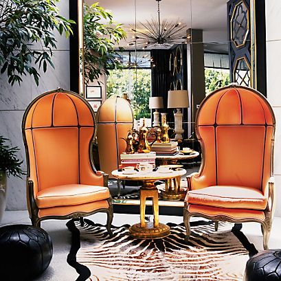 Orange Porter Chairs via Apartment Therapy