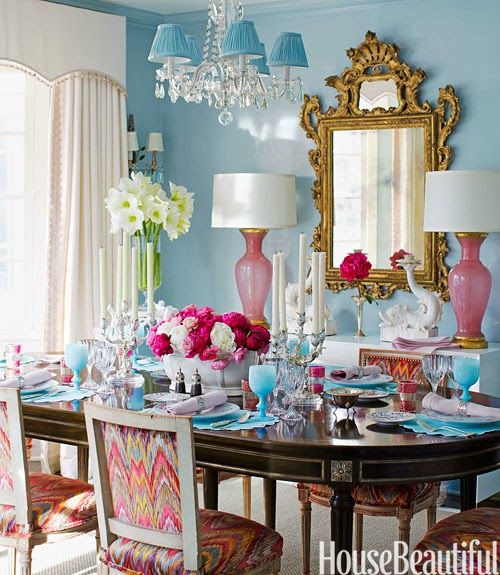 A Colorful Dining Area via House Beautiful