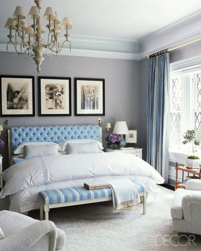 Bedroom by Steven Gambrel via Elle Decor