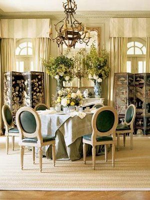 Charlotte Moss Dining Room via The Enchanted Home