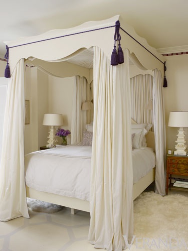 Fabulous Bedroom with Purple Tasel By Ruthie Sommers via Veranda