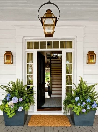Hydrangeas with Ferns via House Beautiful