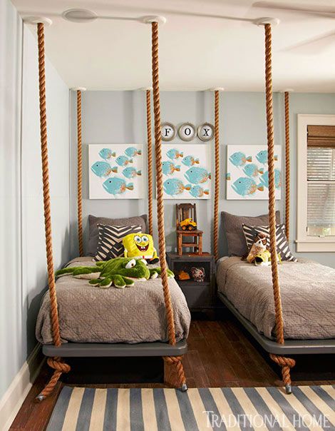 Schnell and Porch designed this twin bedroom for boys in TH