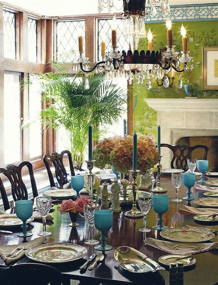 Tablescape and Dining Room by Ruthie Sommers via Laura Casey Interiors