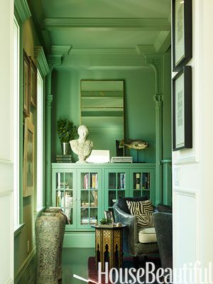 Color the ceiling all the way to the top by Ken Fulk via House Beautiful