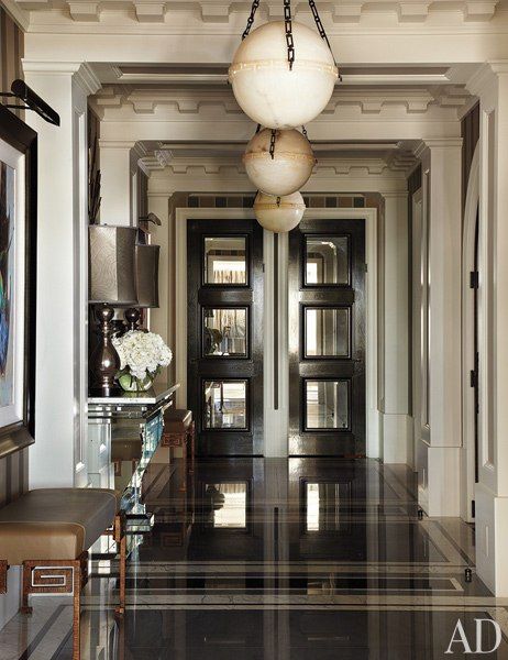 Hallway Entry of Apartment by Jean Louis Deniot via AD