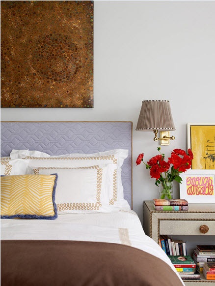A chic bedroom of color and soft pattern by Katie Ridder via Flickr