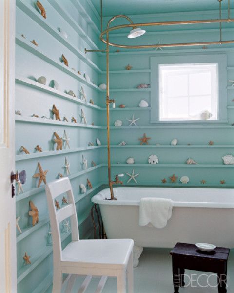 Seaside bathroom by Jacques Grange via Elle Decor