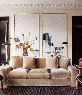 Valentino's living area by Jacques Grange via Habitually Chic