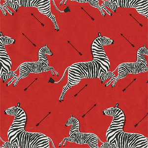 Red Foil Zebra by Caspari