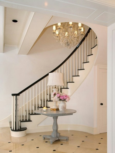 Stairway of Jennifer Lawrence LA home via Lonny