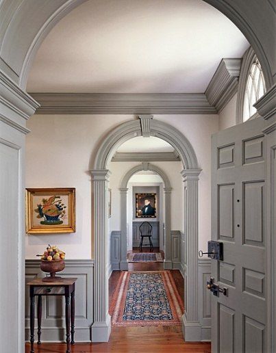 Traditional Home and Hallway via AD