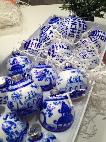 Blue and White Hand Painted Ornaments by Dana Mahnke on Etsy Indigo Home