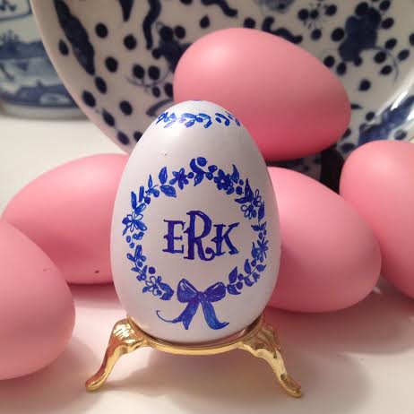 Hand Painted  Monogram Eggs by Dana Mahnke on Etsy Indigo Home