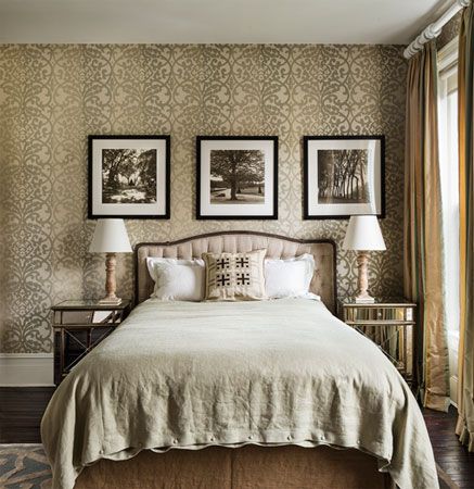 Stunning neutral bedroom designed by Sheila Bridges