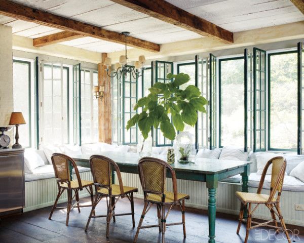 Incredible Breakfast Room of Windows via Elle Decor