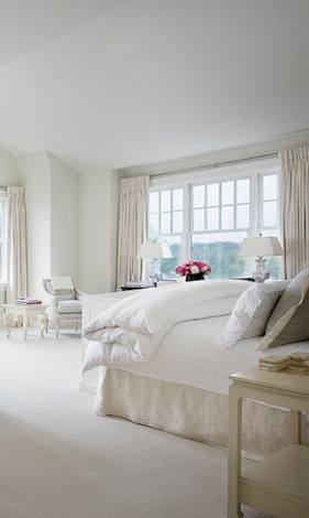 White Bedroom by Alexa Hampton via AD