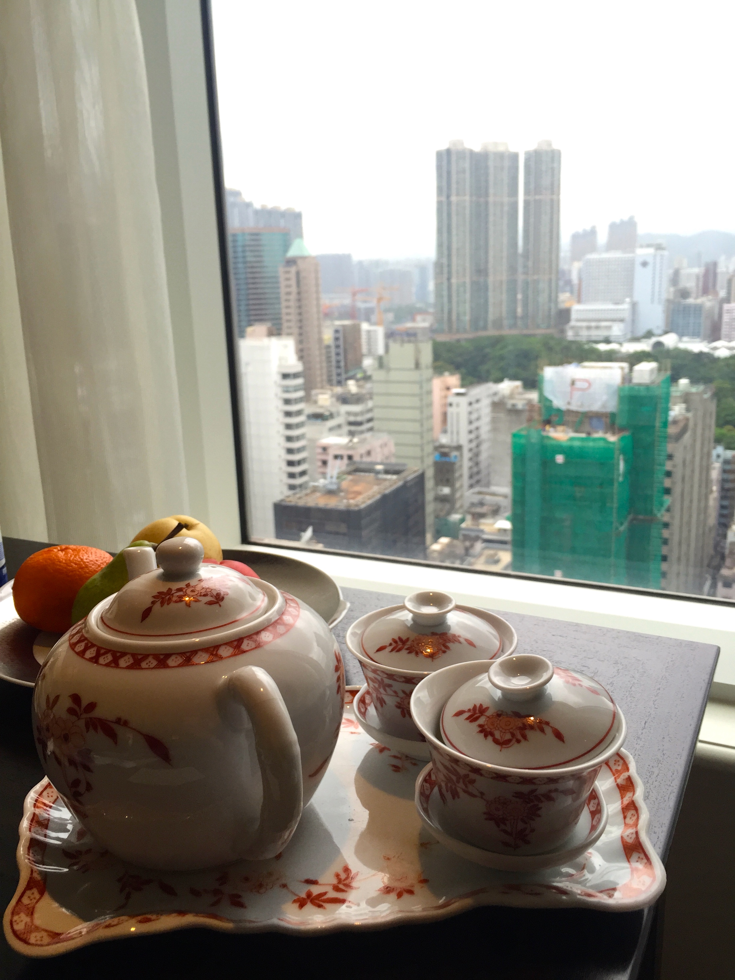 Tea in a room at the Peninsula Hotel Hong Kong