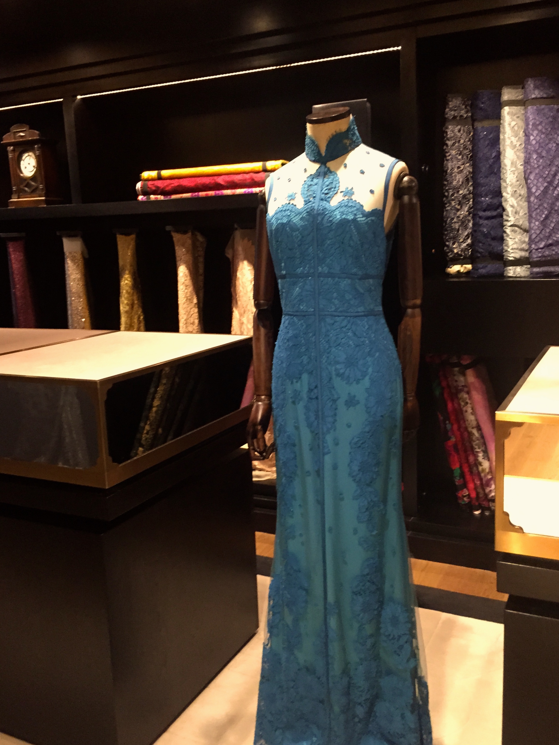 custom dresses in Shanghai Tang in Hong Kong via The Potted Boxwood.