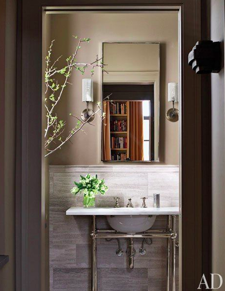 Classic Bathroom with clean lines via AD