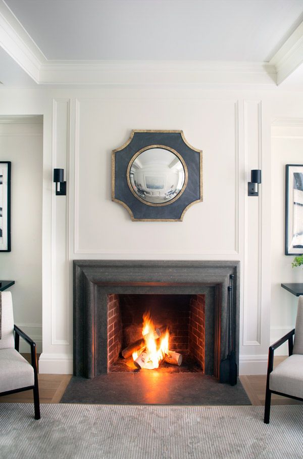 Simple fireplace setting by Victoria Hagan via