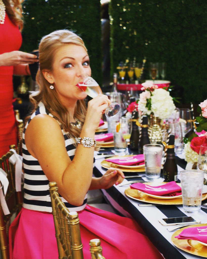 A bride at a Kate Spade Inspired Bridal Luncheon