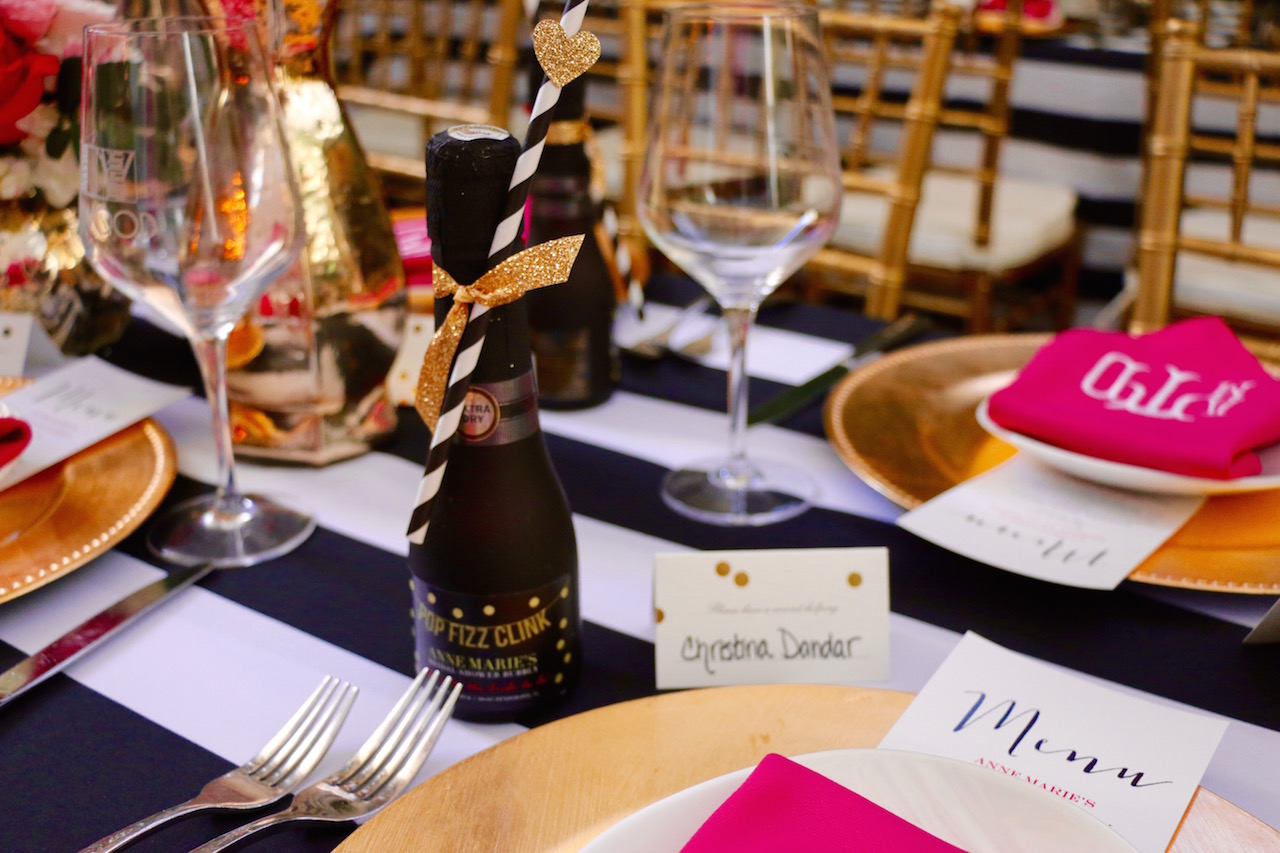 Kate Spade Luncheon with champange favors