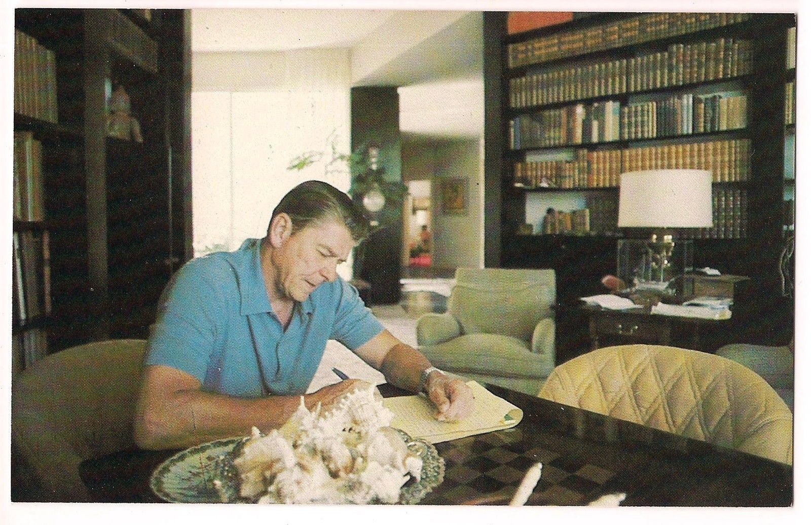 President Reagan at his California home