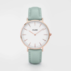 Mint White and Rose Gold Watch by CLUSE