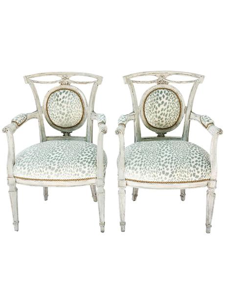 Pair of Venetian Style Painted Armchairs, Early 20th Century The HighBoy
