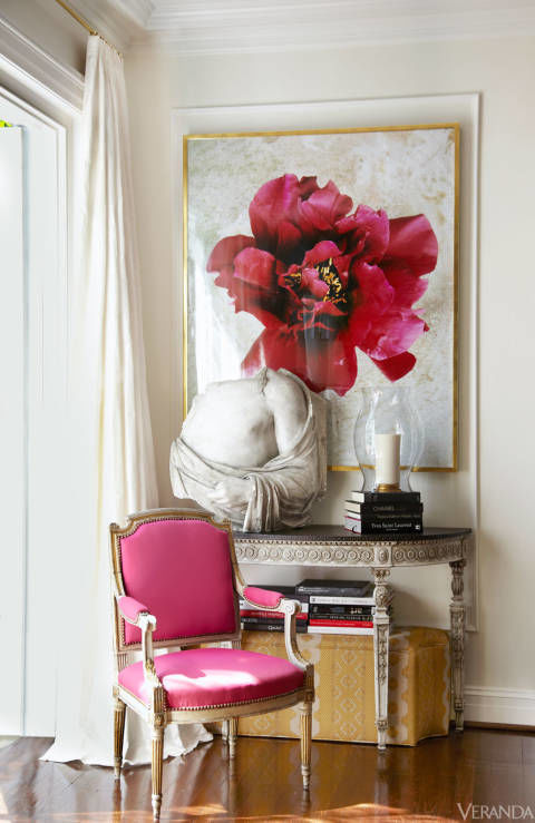 bold pops of pink by Suellen Gregory Via Veranda
