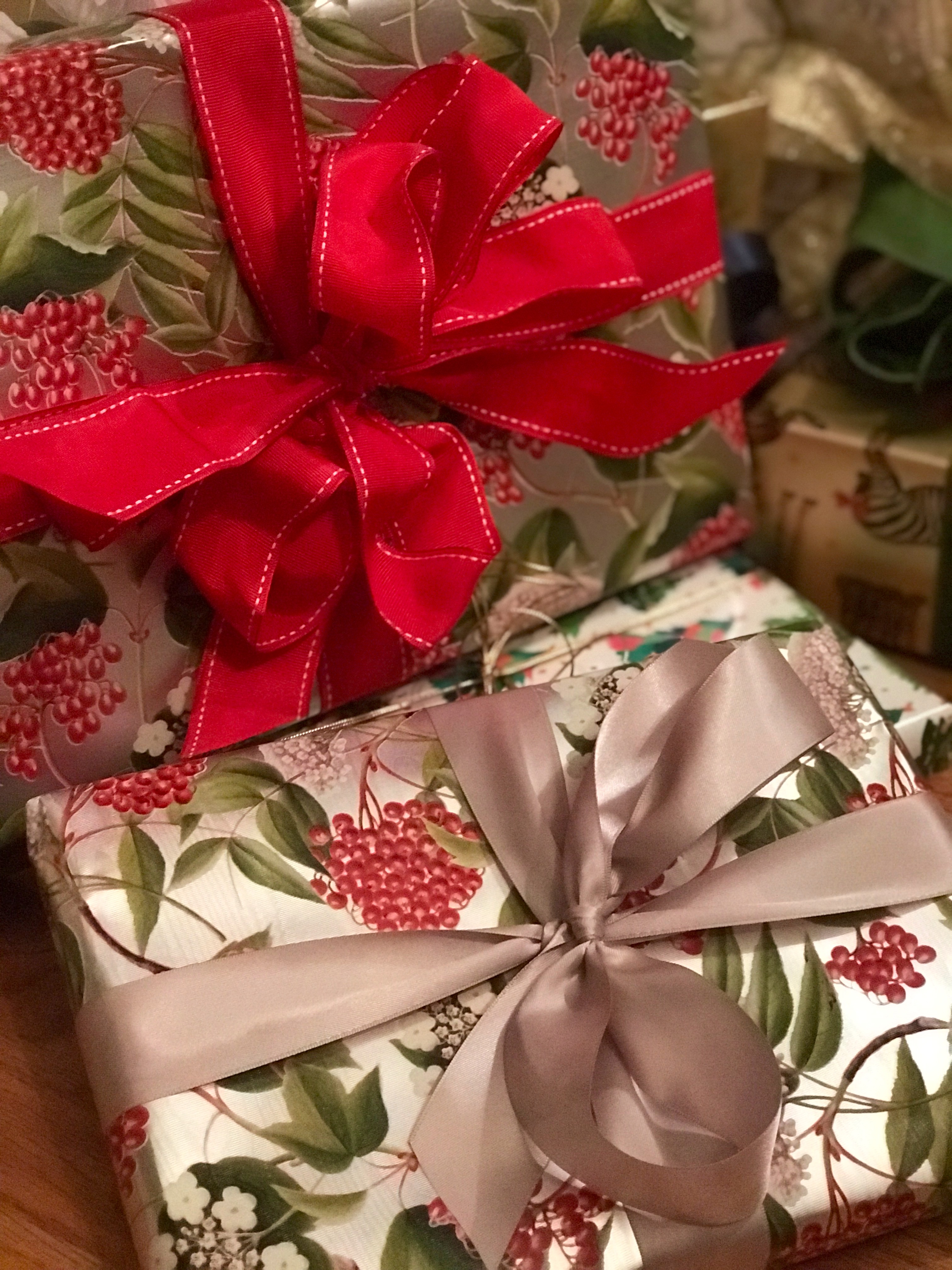 Caspari gift wrap for The Potted Boxwood