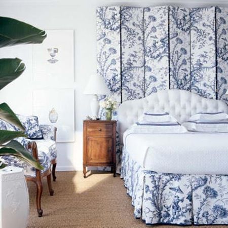 Blue and White Chinoiserie Bedroom by T.Keller Donovan